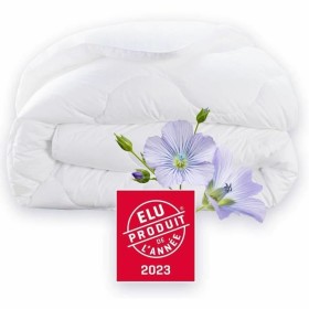 Duvet DODO Champs de Lin White 450 g/m² 220 x 240 cm (Double bed) by DODO, Quilts and quilt covers - Ref: S7194529, Price: 77...