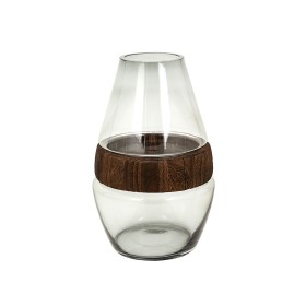 Vase Alexandra House Living Natural Wood Glass 18 x 29 x 18 cm by Alexandra House Living, Vases - Ref: D1619088, Price: 45,19...