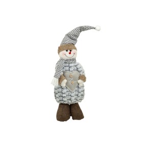 Figur Romimex Grau Polyester 20 x 56 x 10 cm Schneemann von Romimex, Weihnachten - Ref: D1619117, Preis: 14,62 €, Rabatt: %