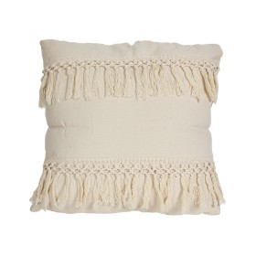 Cushion Romimex White With tassles 45 x 10 x 45 cm by Romimex, Cushions - Ref: D1619192, Price: 16,47 €, Discount: %