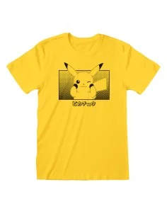 Maglia a Maniche Corte Unisex Pokémon Pikachu Katakana Giallo da Pokémon, T-shirt - Ref: D0801090, Precio: €22.75, Descuento: %