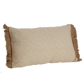 Cojín Romimex Beige Con flecos 30 x 10 x 50 cm de Romimex, Cojines - Ref: D1619202, Precio: 13,14 €, Descuento: %