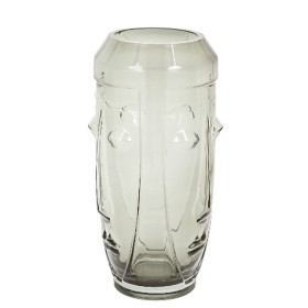 Vase Romimex Grey Glass Face 11 x 30 x 11 cm by Romimex, Vases - Ref: D1619280, Price: 22,41 €, Discount: %