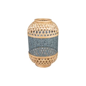 Lâmpada de mesa Romimex Azul Natural Metal Bambu 26 x 38 x 26 cm de Romimex, Candeeiros de mesa e de cabeceira - Ref: D161936...