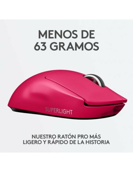 Rato Logitech G PRO X SUPERLIGHT 2 LIGHTSPEED Cor de Rosa Magenta | Tienda24 Tienda24.eu