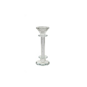 Candleholder Romimex Silver Glass 8 x 20 x 8 cm by Romimex, Candelabras and candle holders - Ref: D1619382, Price: 15,98 €, D...