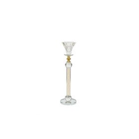 Candleholder Romimex Transparent Glass 6 x 26 x 6 cm by Romimex, Candelabras and candle holders - Ref: D1619386, Price: 19,51...