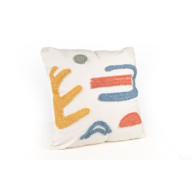 Cushion Romimex Beige With relief 42 x 42 x 8 cm by Romimex, Cushions - Ref: D1619419, Price: 18,44 €, Discount: %