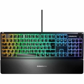 Mechanical keyboard SteelSeries APEX 3 Black French AZERTY by SteelSeries, Keyboards - Ref: S7195644, Price: 112,76 €, Discou...