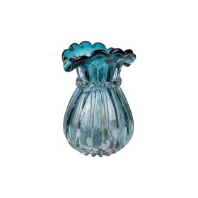 Florero Romimex Turquesa Vidrio 17 x 24 x 17 cm de Romimex, Jarrones - Ref: D1619480, Precio: 57,77 €, Descuento: %