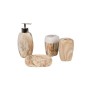 Set de Baño Romimex Blanco Beige Cerámica 12 x 34 x 12 cm 4 Piezas de Romimex, Juegos de accesorios de baño - Ref: D1619503, ...