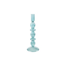 Candleholder Romimex Blue Glass 9 x 27 x 9 cm by Romimex, Candelabras and candle holders - Ref: D1619544, Price: 12,84 €, Dis...