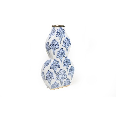 Vase Romimex Blue White Blue/White Porcelain 20 x 38 x 8 cm by Romimex, Vases - Ref: D1619561, Price: 83,18 €, Discount: %