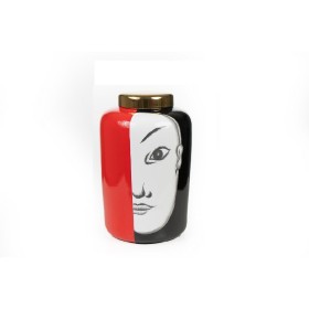 Tibor Romimex White Black Red Porcelain Face Japanese 18 x 31 x 18 cm by Romimex, Vases - Ref: D1619575, Price: 69,84 €, Disc...