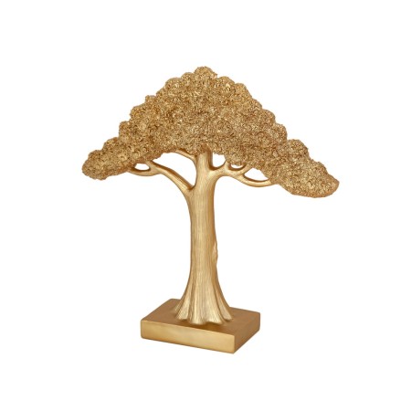 Escultura Romimex Dourado Árvore 34 x 33 x 9 cm de Romimex, Adornos - Ref: D1619620, Preço: 50,31 €, Desconto: %