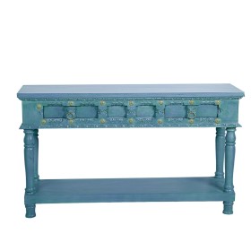 Consola Romimex Azul Madeira de mangueira 130 x 76 x 35 cm de Romimex, Jogos de móveis - Ref: D1619633, Preço: 564,02 €, Desc...