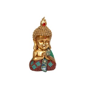 Decorative Figure Romimex Golden Resin Buddha 11 x 20 x 10 cm by Romimex, Collectables - Ref: D1619647, Price: 22,95 €, Disco...