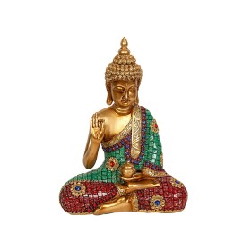 Decorative Figure Romimex Golden Resin Buddha 22 x 29 x 10 cm by Romimex, Collectables - Ref: D1619648, Price: 52,38 €, Disco...