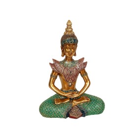 Decorative Figure Romimex Golden Resin Buddha 21 x 29 x 11 cm by Romimex, Collectables - Ref: D1619649, Price: 52,39 €, Disco...