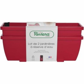 Plant pot Riss RIV1687434768649 Red Plastic Rectangular (2 Units) by Riss, Flower Pots - Ref: S7196231, Price: 47,98 €, Disco...