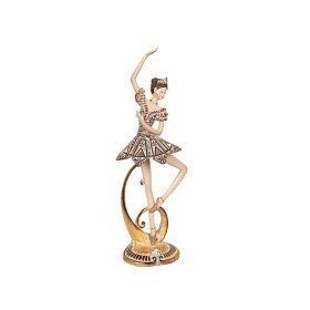 Figurine Décorative Romimex Doré Résine Ballerine 13 x 38 x 9 cm de Romimex, Pièces de collection - Réf : D1619656, Prix : 46...