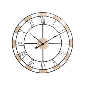 Reloj de Pared Romimex Negro Natural Madera Metal 50 x 50 x 5 cm de Romimex, Relojes de pared - Ref: D1619674, Precio: 76,00 ...