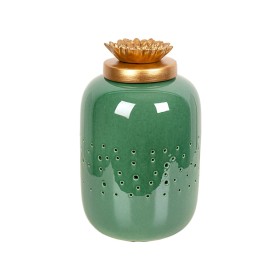 Tin Romimex Green Ceramic 17 x 29 x 17 cm With lid by Romimex, Ornaments - Ref: D1619720, Price: 96,55 €, Discount: %