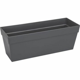 Plant pot Elho Anthracite Dark grey polypropylene Plastic Rectangular Modern 50 cm by Elho, Flower Pots - Ref: S7196633, Pric...