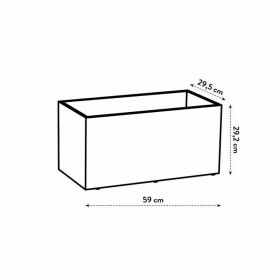 Plant pot Elho 59 x 30 x 29 cm White Plastic Rectangular Modern by Elho, Flower Pots - Ref: S7196658, Price: 66,71 €, Discoun...