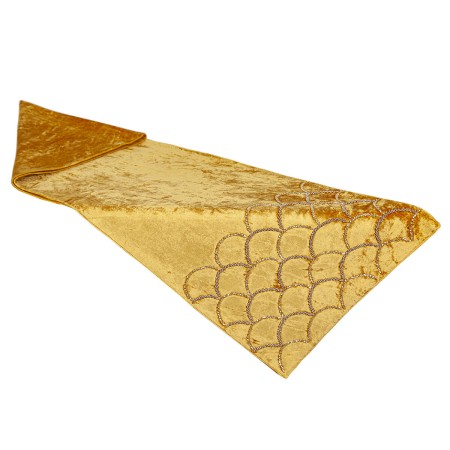 Table Runner Romimex Mustard 33 x 180 x 1 cm Velvet by Romimex, Table Runners - Ref: D1619763, Price: 63,67 €, Discount: %