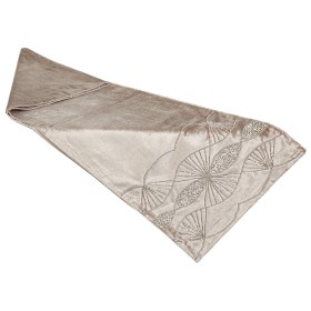 Table Runner Romimex Beige 33 x 180 x 1 cm Velvet by Romimex, Table Runners - Ref: D1619765, Price: 60,60 €, Discount: %