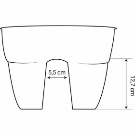 Pot EDA Vert Plastique Ovale Moderne de EDA, Pots de fleurs - Réf : S7196695, Prix : 28,11 €, Remise : %