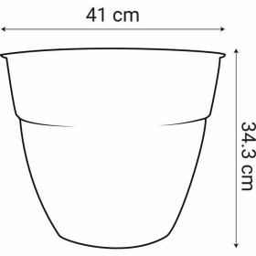 Maceta EDA Ø 41 cm Gris oscuro Plástico Redondo Moderno de EDA, Macetas para flores - Ref: S7196697, Precio: 27,99 €, Descuen...