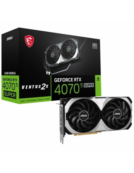 Tarjeta Gráfica MSI GeForce RTX 4070 Ti SUPER VENTUS 2X OC GEFORCE RTX 4070 16 GB GDDR6 | Tienda24 Tienda24.eu