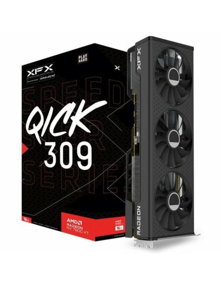 Grafikkarte XFX SPEEDSTER QICK309 BLACK AMD Radeon RX 7600 XT 16 GB GDDR6 | Tienda24 Tienda24.eu