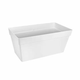 Maceta Elho 70 cm Blanco Polipropileno Plástico Rectangular Cuadrado de Elho, Macetas para flores - Ref: S7196870, Precio: 60...