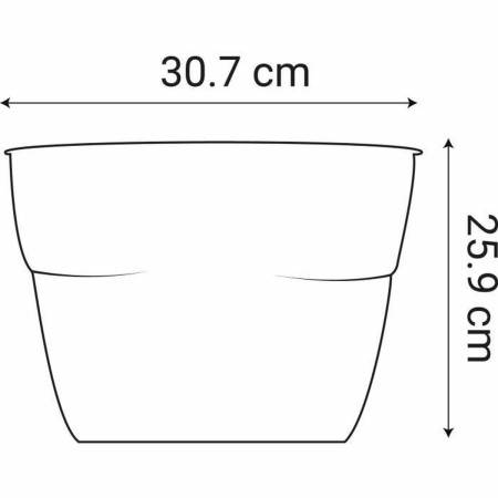 Vaso EDA 77,3 x 30,7 x 25,9 cm Antracite Grigio scuro Plastica Ovale Moderno di EDA, Vasi tradizionali - Rif: S7196903, Prezz...