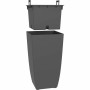 Plant pot EDA Black 43,5 x 43,5 x 78,2 cm Plastic Squared Modern | Tienda24 - Global Online Shop Tienda24.eu