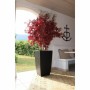 Plant pot EDA Black 43,5 x 43,5 x 78,2 cm Plastic Squared Modern | Tienda24 - Global Online Shop Tienda24.eu