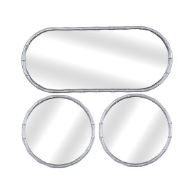 Mirror Set Romimex Silver PVC (3 Pieces) by Romimex, Wall-Mounted Mirrors - Ref: D1619868, Price: 19,70 €, Discount: %