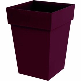 Plant pot EDA Black 43,5 x 43,5 x 78,2 cm Plastic Squared Modern | Tienda24 - Global Online Shop Tienda24.eu