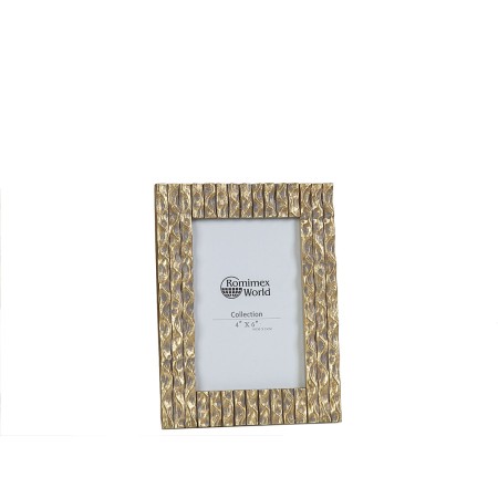 Moldura de Fotos Romimex Dourado Resina 15 x 20 x 2 cm de Romimex, Molduras de parede e mesa - Ref: D1619932, Preço: 13,24 €,...