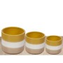 Set de pots de fleurs Romimex Jaune Beige Céramique (3 Pièces) de Romimex, Cache-pots - Réf : D1619957, Prix : 93,47 €, Remis...