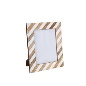 Cornice Portafoto Romimex Marrone Beige Legno Resina 15 x 20 x 2 cm di Romimex, Cornici da parete e da tavolo - Rif: D1619990...