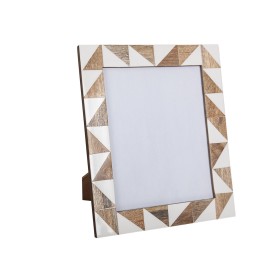 Cornice Portafoto Romimex Marrone Beige Legno Resina 20 x 25 x 1 cm di Romimex, Cornici da parete e da tavolo - Rif: D1619994...