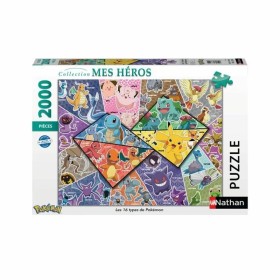 Puzzle Nathan Pokémon 2000 Pièces de Nathan, Puzzles classiques - Réf : S7197331, Prix : 45,63 €, Remise : %