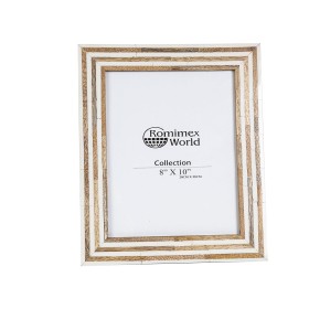 Photo frame Romimex Black Beige Resin MDF Wood 26 x 31 x 2 cm by Romimex, Table and wall frames - Ref: D1620037, Price: 57,00...