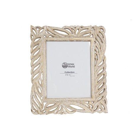 Marco de Fotos Romimex Blanco Madera MDF 31 x 36 x 2 cm de Romimex, Marcos de pared y mesa - Ref: D1620040, Precio: 18,98 €, ...