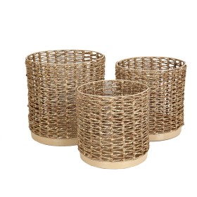 Set di vasi da fiori Romimex Naturale (3 Pezzi) di Romimex, Cachepot - Rif: D1620084, Prezzo: 179,83 €, Sconto: %