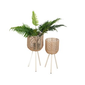 Set of Planters Romimex Rattan Legs (2 Pieces) by Romimex, Cachepots - Ref: D1620088, Price: 147,91 €, Discount: %